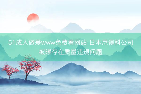 51成人做爰www免费看网站 日本尼得科公司被曝存在质量违规问题