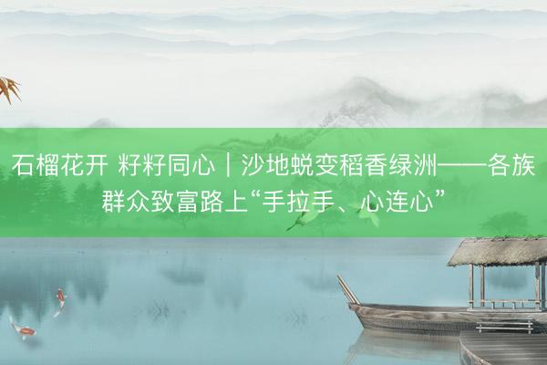 石榴花开 籽籽同心｜沙地蜕变稻香绿洲——各族群众致富路上“手拉手、心连心”