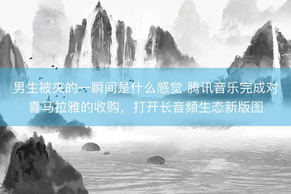 男生被夹的一瞬间是什么感觉 腾讯音乐完成对喜马拉雅的收购，打开长音频生态新版图