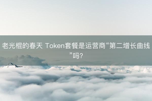 老光棍的春天 Token套餐是运营商“第二增长曲线”吗？