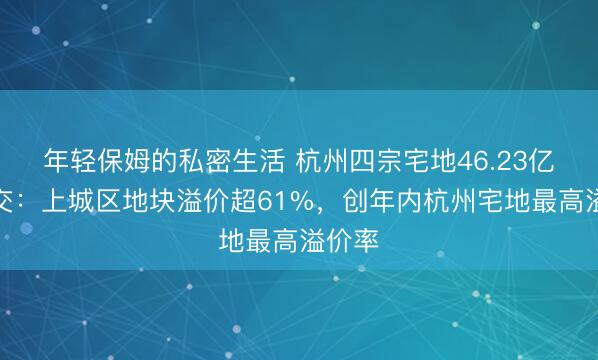 年轻保姆的私密生活 杭州四宗宅地46.23亿元成交：上城区地块溢价超61%，创年内杭州宅地最高溢价率