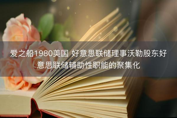 爱之船1980美国 好意思联储理事沃勒股东好意思联储辅助性职能的聚集化