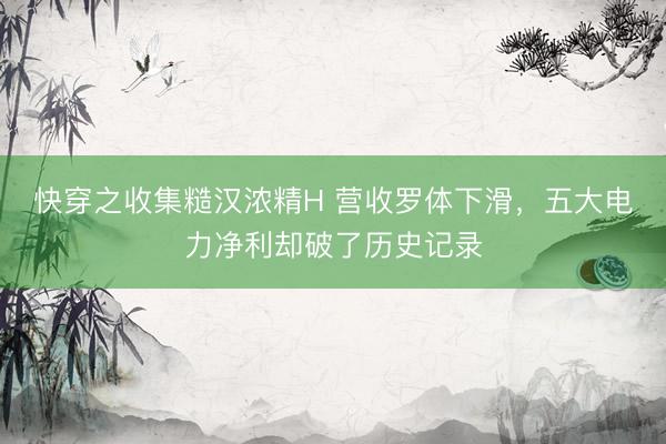 快穿之收集糙汉浓精H 营收罗体下滑，五大电力净利却破了历史记录
