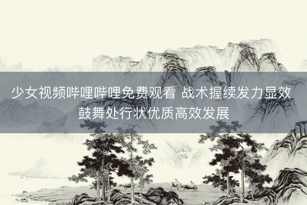 少女视频哔哩哔哩免费观看 战术握续发力显效 鼓舞处行状优质高效发展